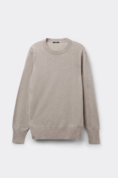 Maglia Pesante Manica Lunga Girocollo con Lana