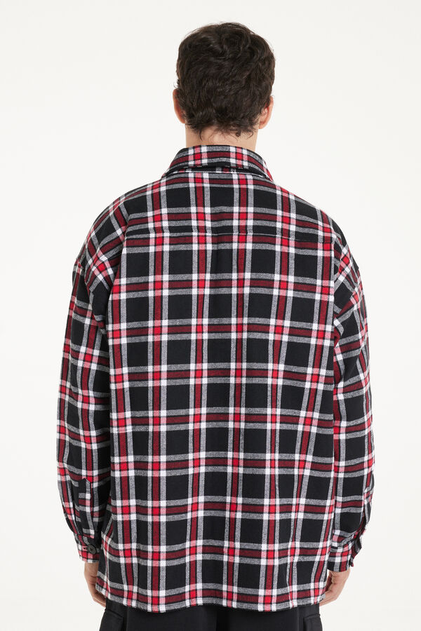 Long-Sleeved Flannel Shirt  