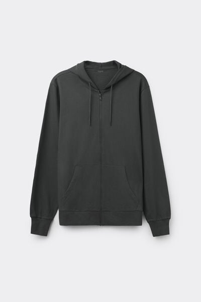 Long-Sleeved Zip-Up Hoodie