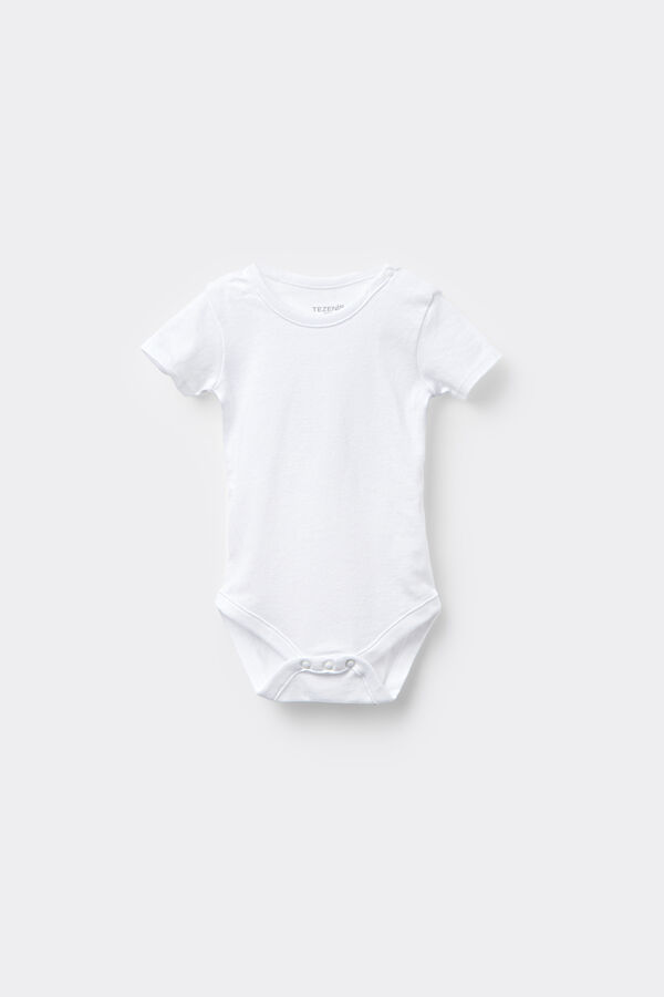 Body Bébé Manches Mi-longues en 100 % Coton Uni  