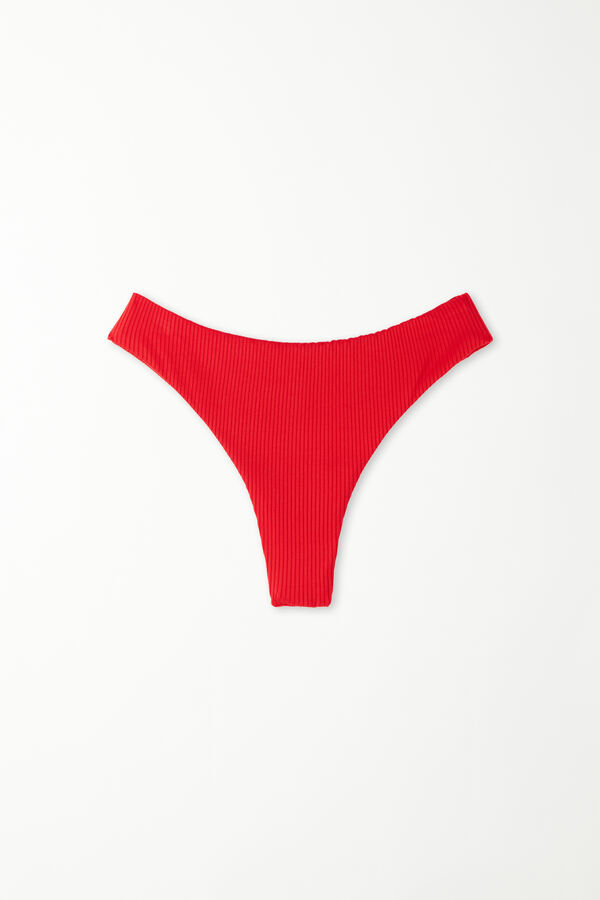 Panty Brasileña de Bikini de Microfibra Reciclada Acanalada  