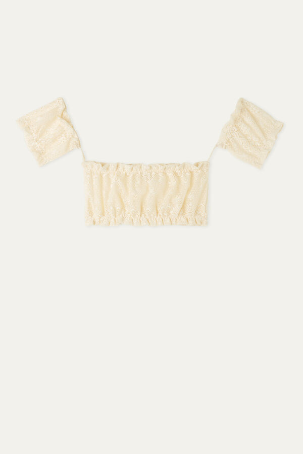 Country Pointelle Bandeau Bra Top  