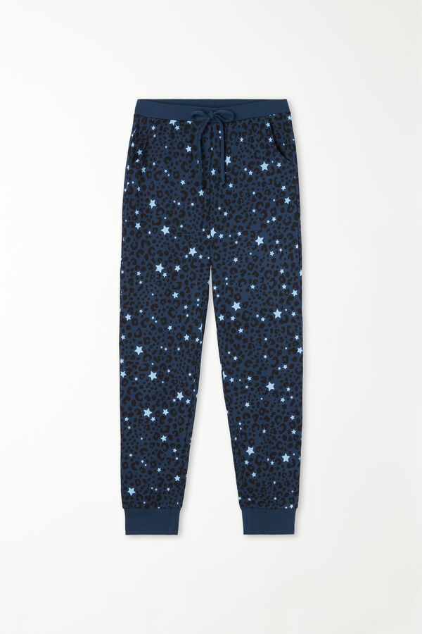 Long Printed Cotton Trousers  