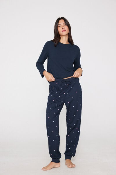 Cal&ccedil;as Jogger em Algod&atilde;o Grosso Estampado