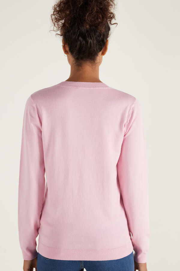 Long Sleeve Round-Neck Fully Fashioned Top  