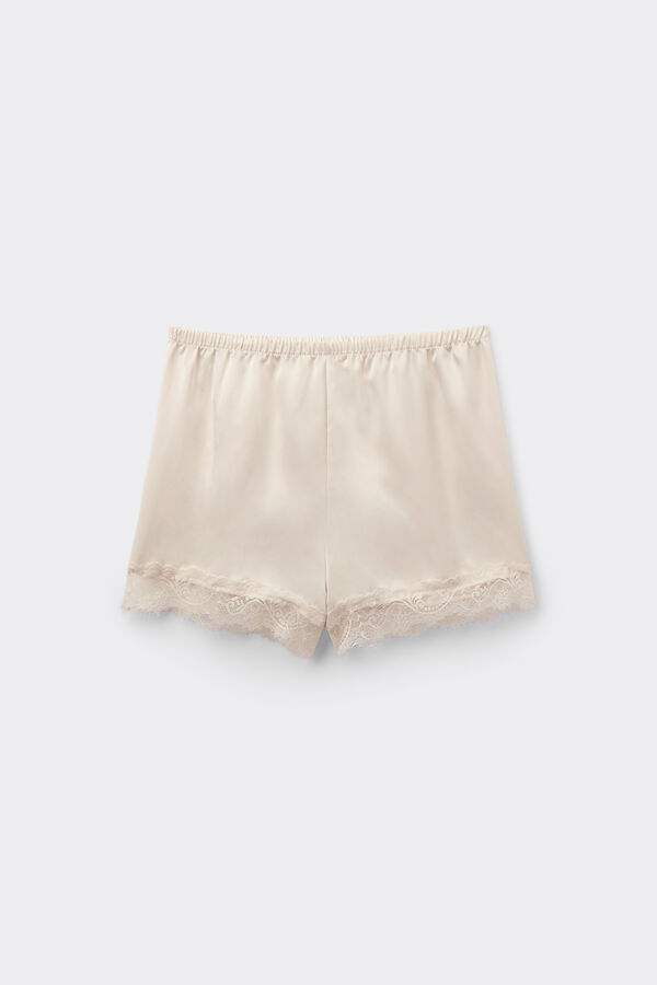 Short Court en Satin et Dentelle  