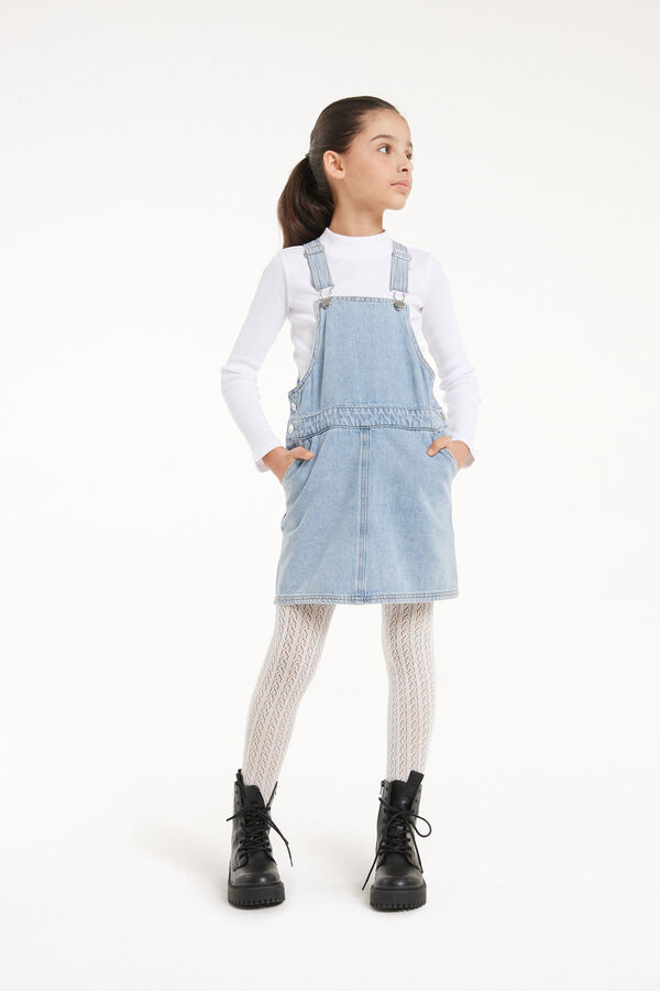 Denim Overall Skirt  