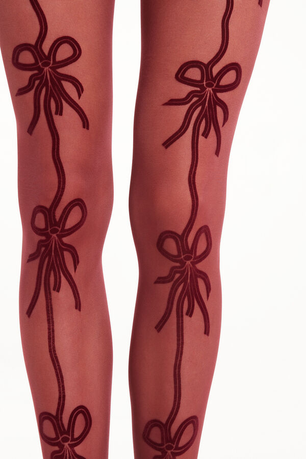 Collant 30 Deniers Imprimé Floqué Collants et Mibas Femme Tezenis