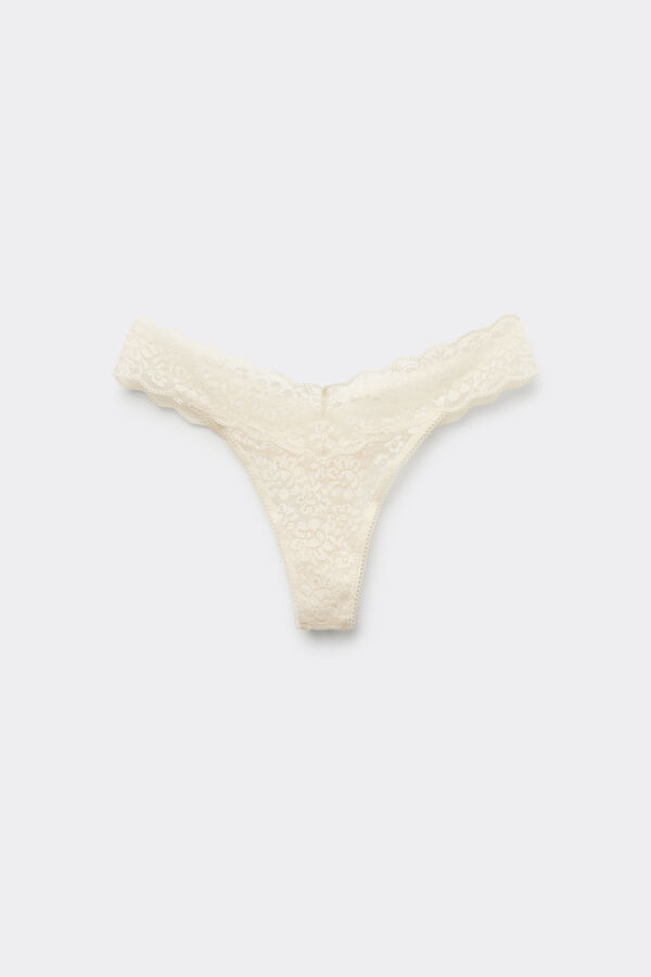 High-Cut Recycled Lace G-String  