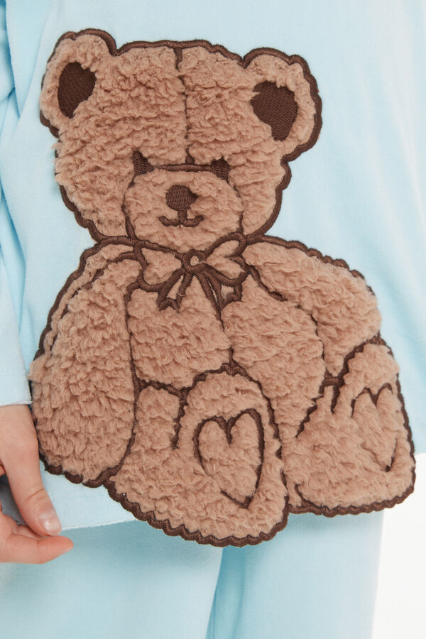 Dievčenské Dlhé Pyžamo z Mikroflísu s Medvedíkom  