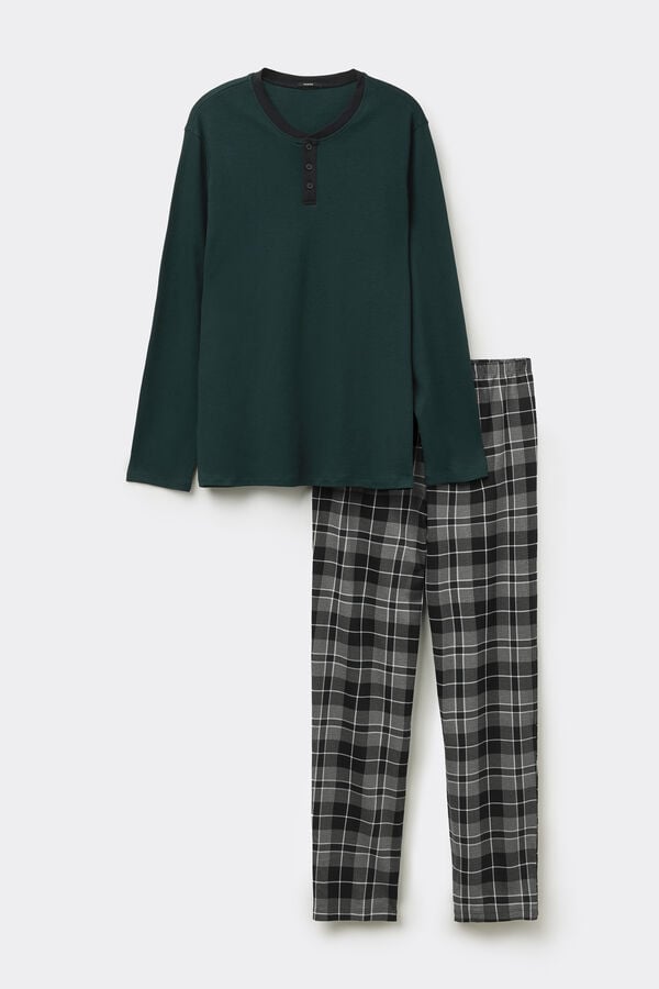 Langer Pyjama aus 100&nbsp;% Baumwolle Serafino  