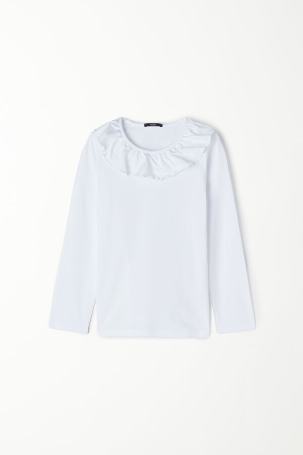 Girls’ Long Sleeve Top with Ruffle  