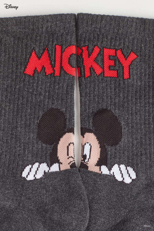 Meias Curtas Homem Estampado Mickey Mouse Disney  