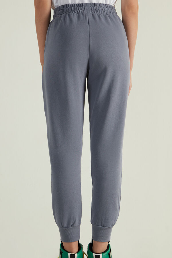 Fleece Joggers with Embossed Stitching  