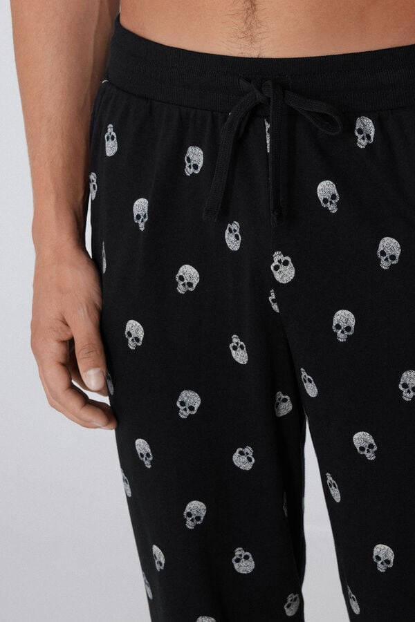 Heavy Printed Cotton Joggers with Pockets  