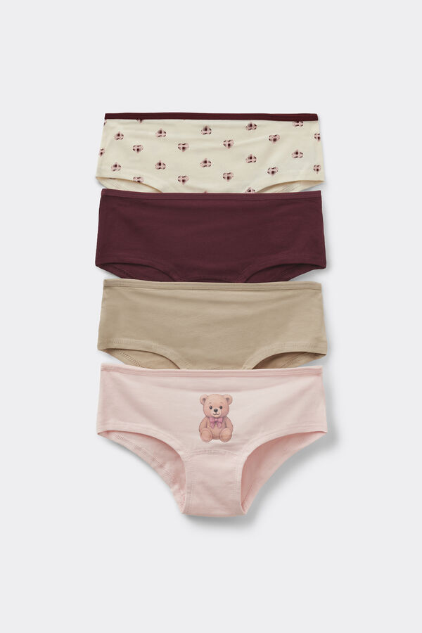 4 Culottes f&uuml;r M&auml;dchen aus bedruckter Baumwolle  