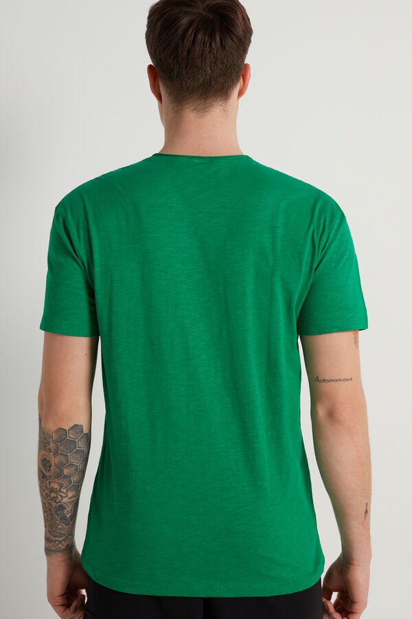 Cotton T-Shirt with Breast Pocket  