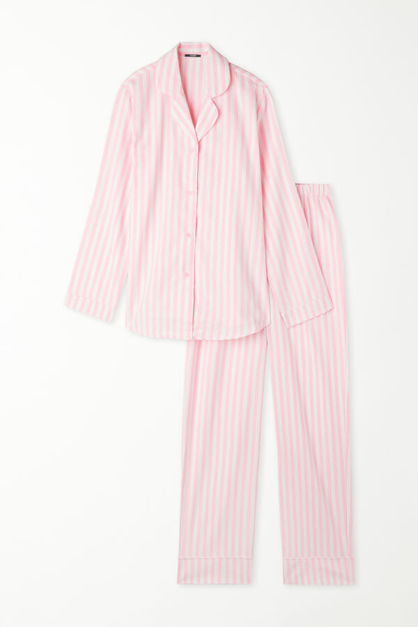 Long Button-Front Flannel Pyjamas  