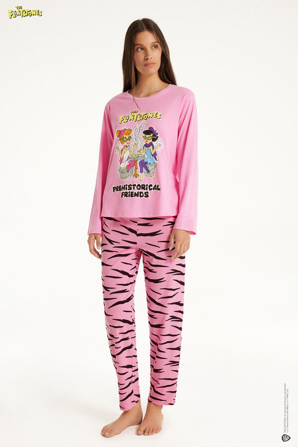 Langer Pyjama mit Flintstones-Print  