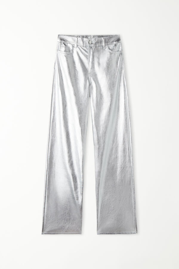 Pantalons Llargs Efecte Metal·litzat  