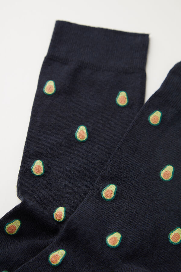 Men’s Short Printed Cotton Socks  
