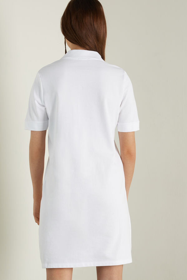 Short Polo Piqué Dress with Short Sleeves  