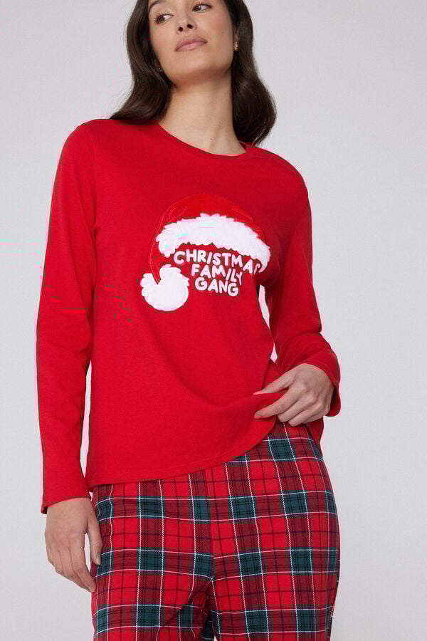 Pigiama Lungo Cotone Pesante Patch Family Gang  