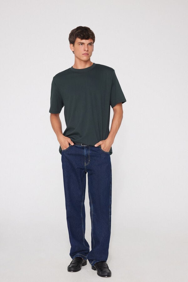 100% Heavy Cotton Round Neck T-Shirt  