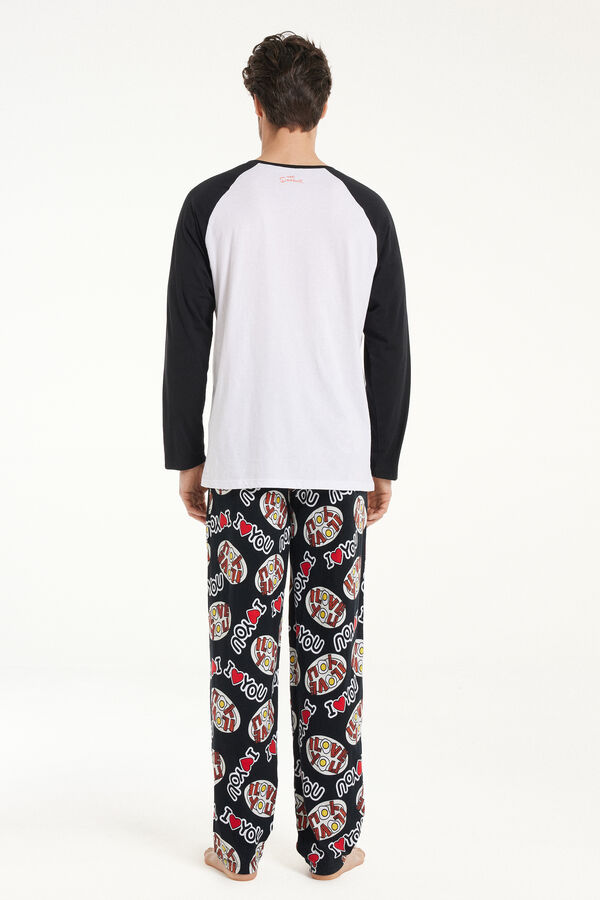 Long Cotton Pyjamas with The Simpsons Print  