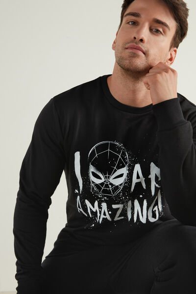 Long Sleeve Rounded-Neck Spider-Man Sweatshirt