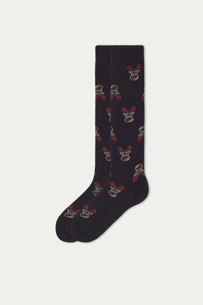 Dlouhé Pánské Ponožky Bavlna Vzorované