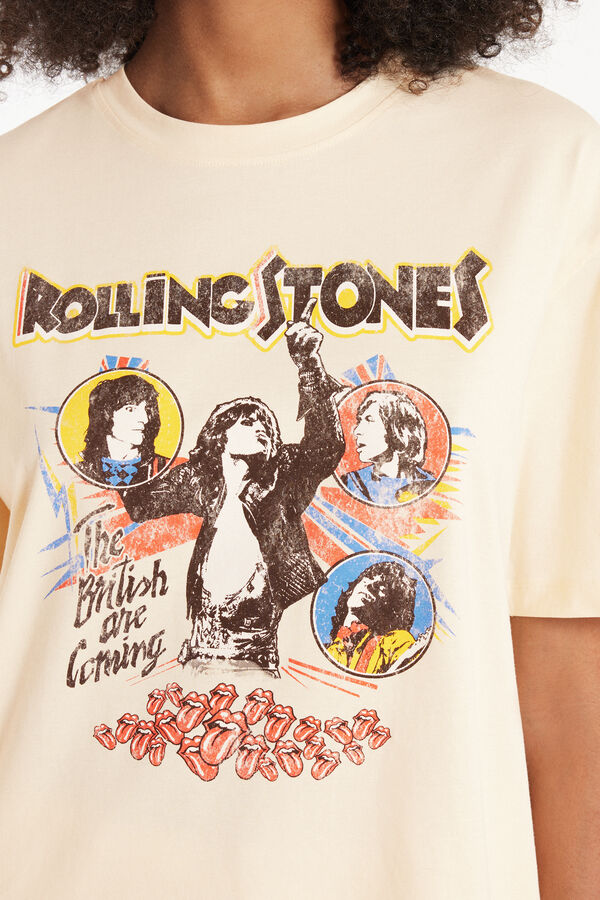 T-shirt en Coton avec Imprimé Rolling Stones Unisexe  