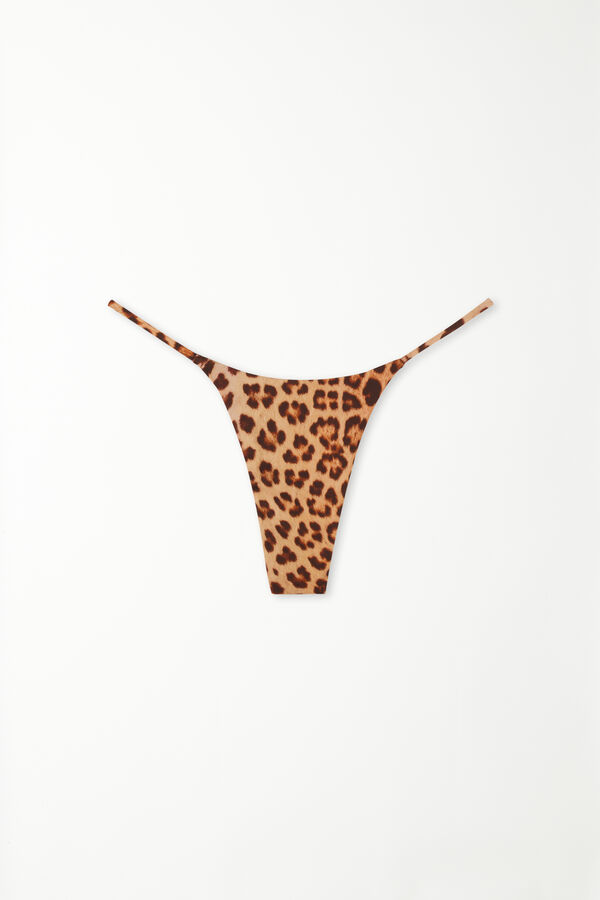 Tanga de Bikini con Lateral Fino Wild Leopard  