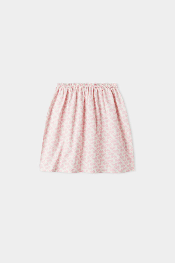 Girls’ Printed Cotton Midi Skirt  
