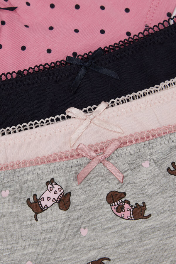 4&nbsp;Culottes en Coton Imprim&eacute; Fille  