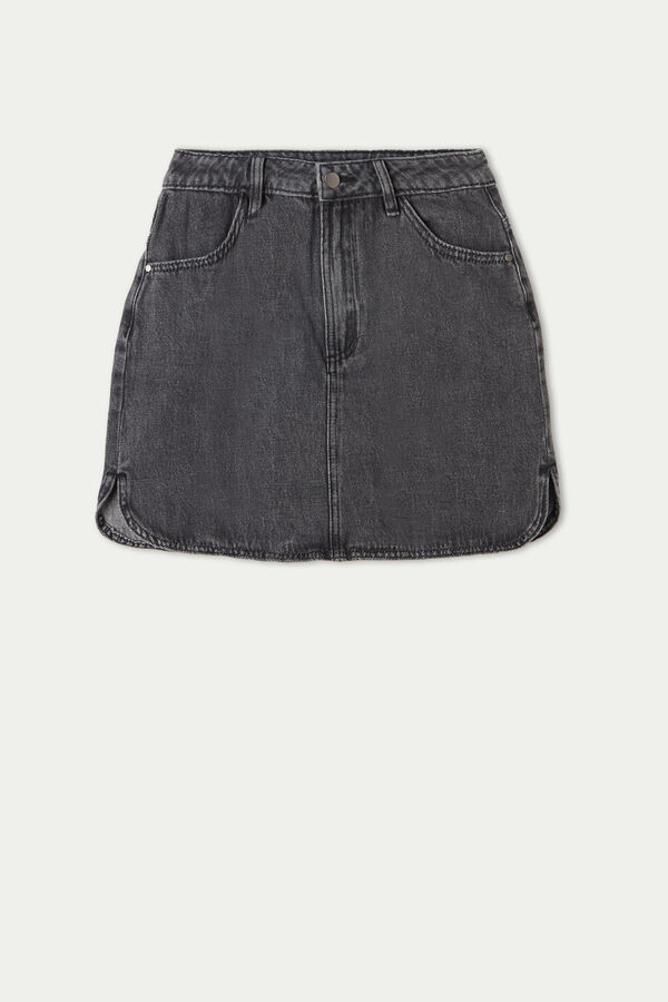 Minirock aus Jeans mit 4 Taschen  