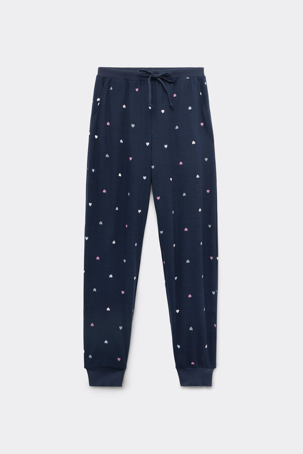 Cal&ccedil;as Jogger em Algod&atilde;o Grosso Estampado  