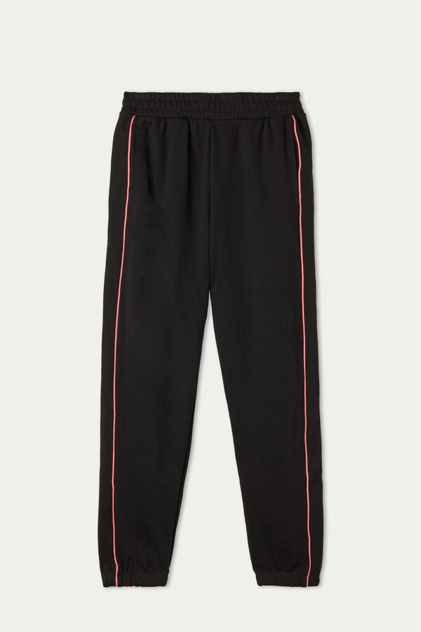 Sweatpants with Piped Stripes  