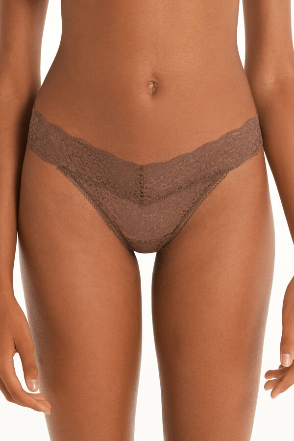 High-Cut Recycled Lace G-String  