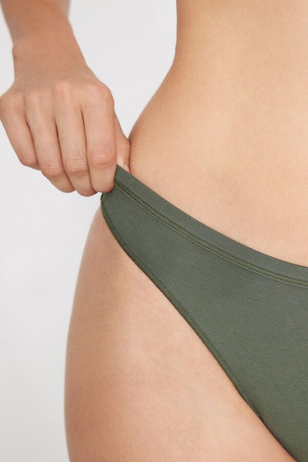 Plain Colour Cotton Brazilian Briefs  