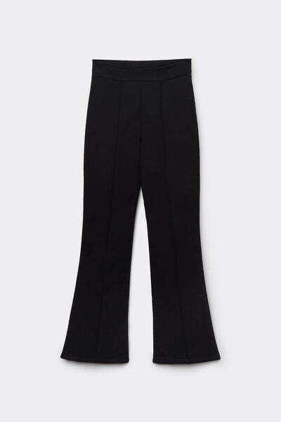Pantalon Trompette en Toile &Eacute;lastique