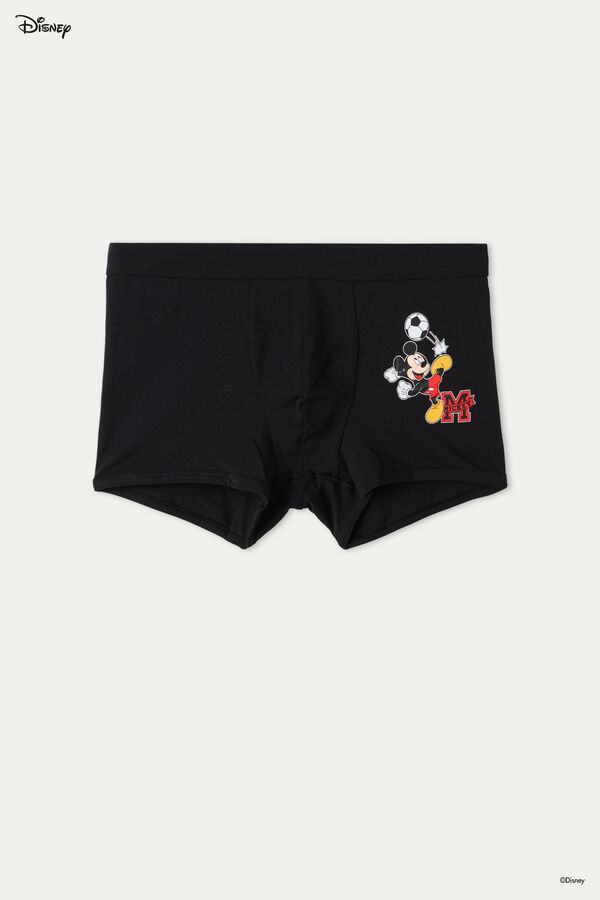 Cotton Boxers with Disney Mickey Mouse Football Print  