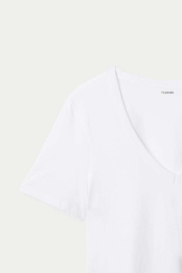 Basic Cotton V-Neck T-Shirt  