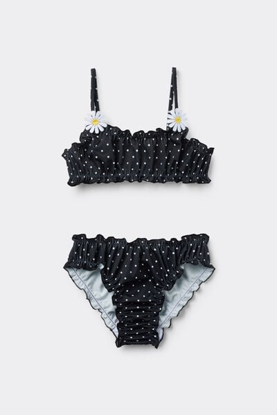 Girls&rsquo; Polka Dot Bikini Bralette and Bottoms