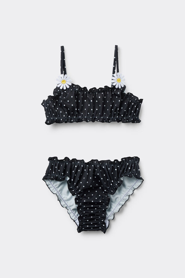 Girls&rsquo; Polka Dot Bikini Bralette and Bottoms  