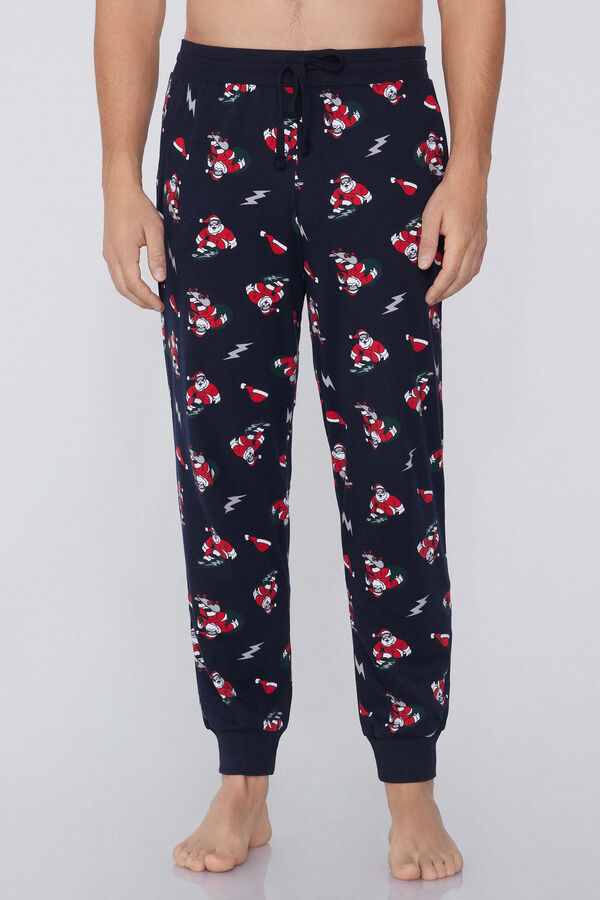 Heavy Printed Cotton Joggers with Pockets  