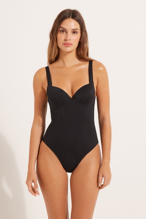Recycled Microfibre Balconette One-Piece Swimsuit  