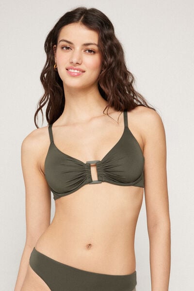 Balconette Bikini Top Timeless Look Green Camo