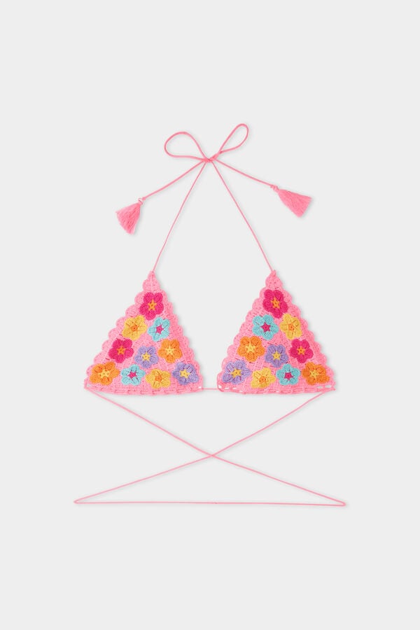 Sujetador de Bikini Triángulo Crochet Bouquet  