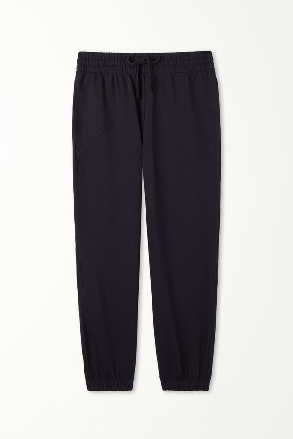 Basic Fleece Trousers with Pockets and Drawstring  